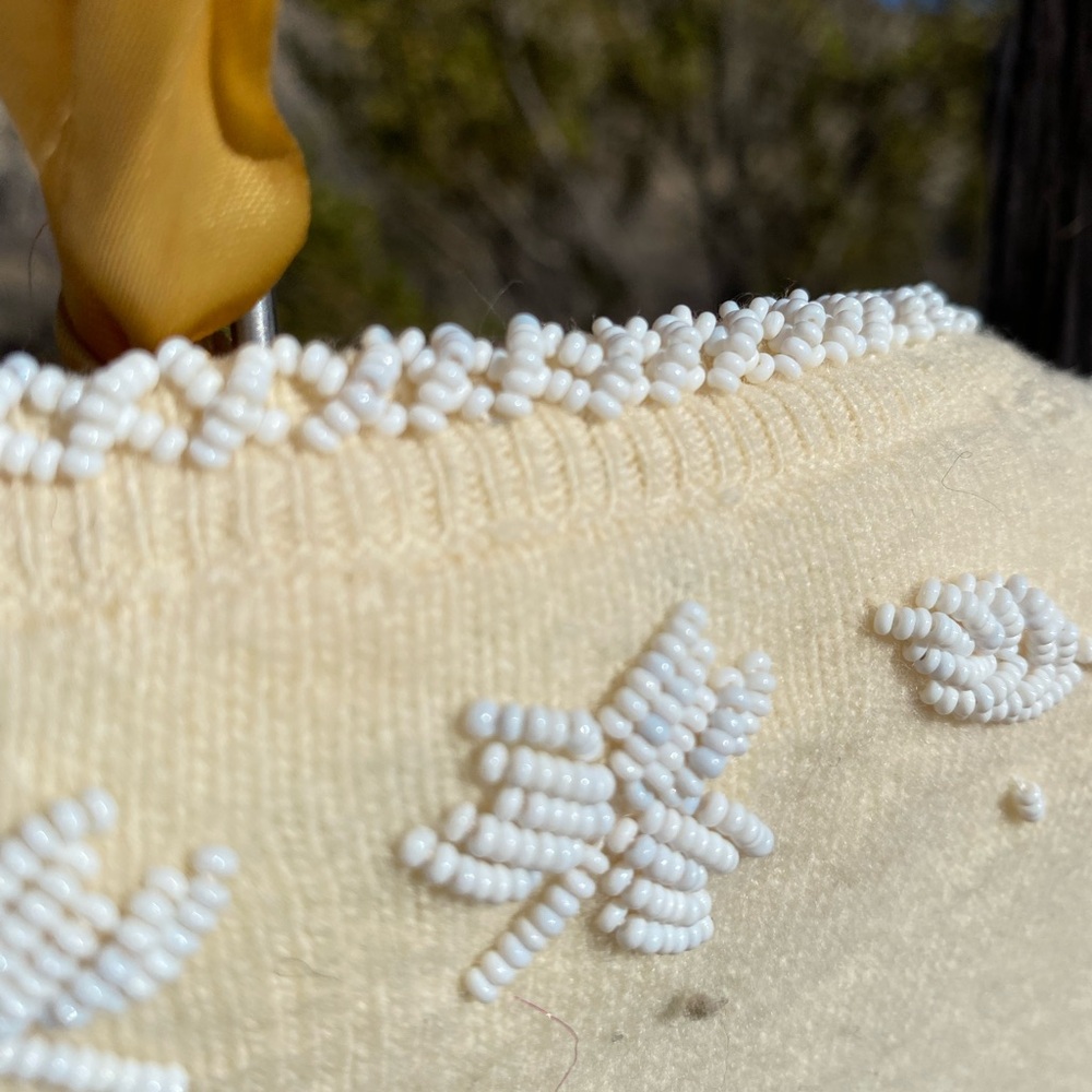 Vintage 50s Beaded Cardigan - Picture 8 of 10